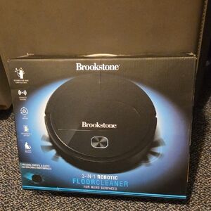 Brookstone Black 3-in-1 Robotic Floor Cleaner